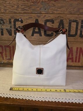 Dooney & Bourke Sophie Hobo In White Leather
